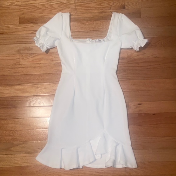 Dresses & Skirts - Lucky Lemon Boutique, white body con dress